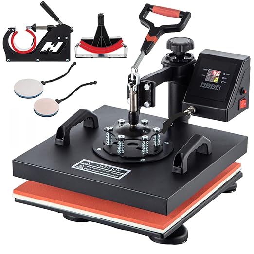 MY PRINT | Heat Press 5 in 1 Digital Multi Functional Sublimation, Vinyl Printing Machine for T-Shirts (Any Flat Product), Mug, Plate Heat Press Machine 12×15 Inch | DTF PRIINTING | Vinyl Printing